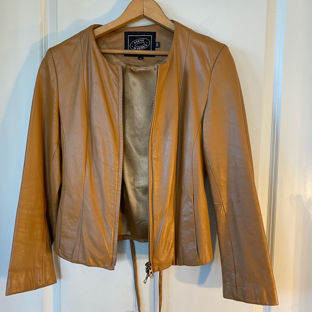 Steve Madden Tan Leather Jacket